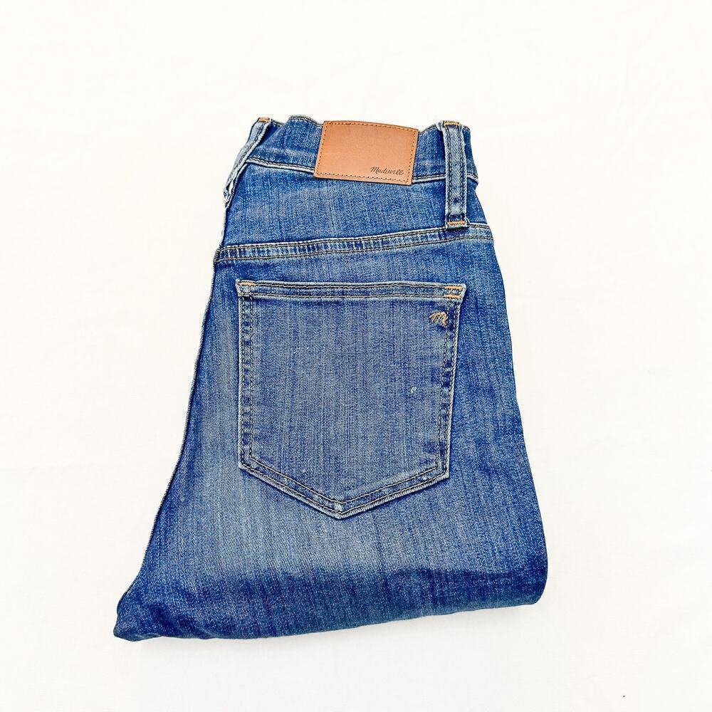 Madewell 10” High-Rise Skinny Button Front Denim Dark Wash Jeans Size 25